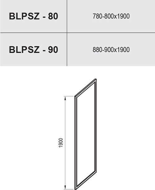 Dušo sienelė stacionari Ravak Blix BLPSZ-80, blizgus+skaidrus stiklas X93H40C00Z1