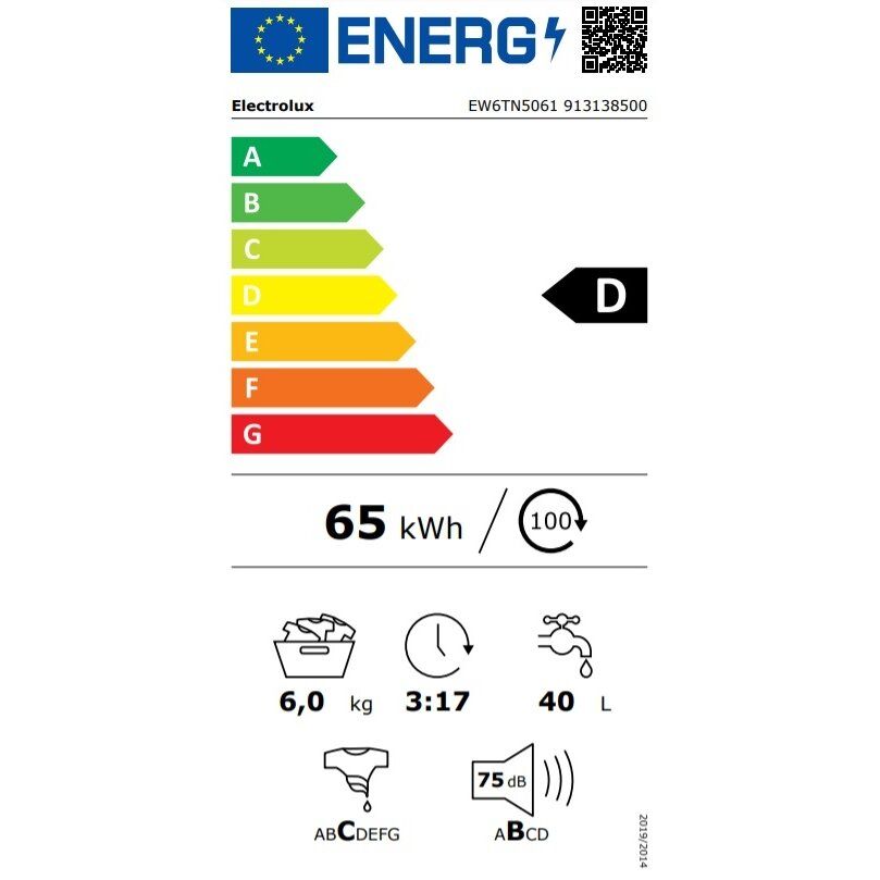 Skalbyklė ELECTROLUX EW6TN5061