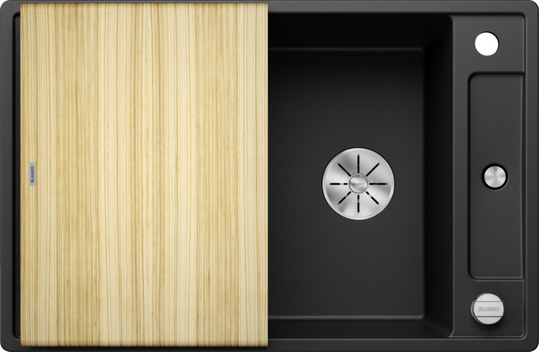 Silgranitinė plautuvė BLANCO AXIA III 45 S SILG PDUR Juoda Z.ES InFino M.AF