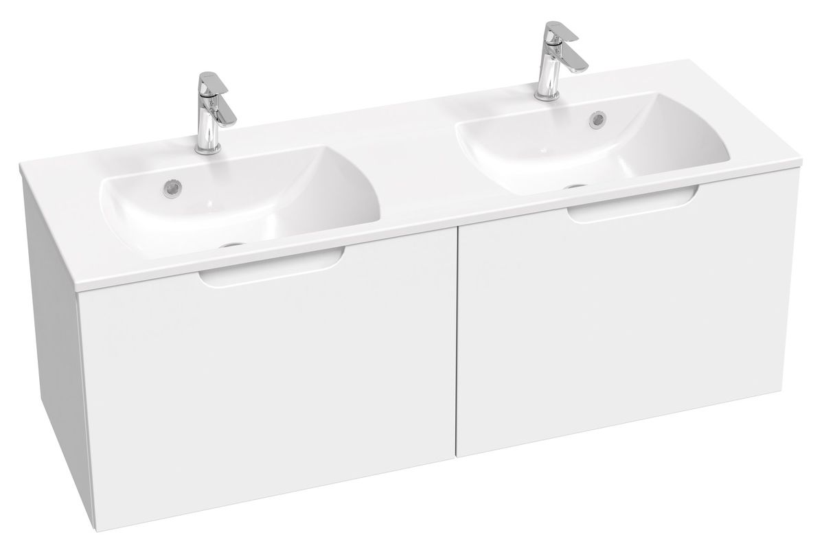 Dvigubas praustuvas Classic II 1300 Slim su persipilymu, baltas XJX01113001
