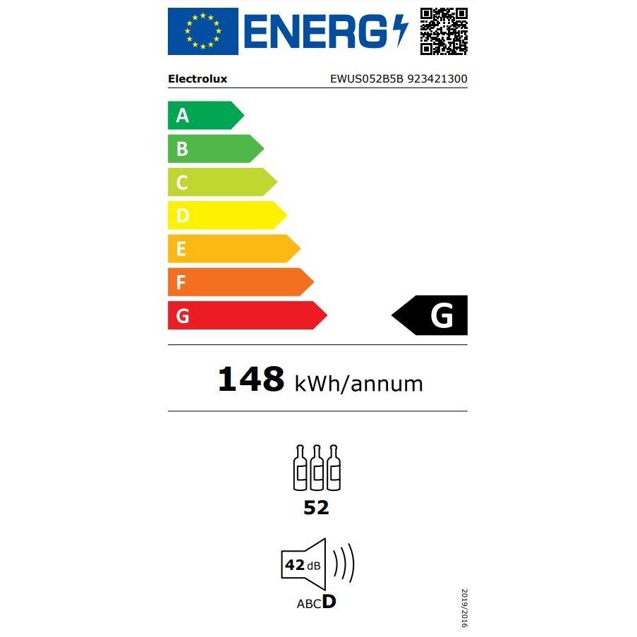 Įmontuojamas vyno šaldytuvas Electrolux EWUS052B5B