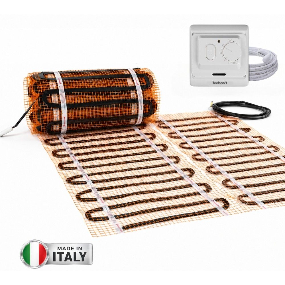 Grindinio šildymo tinklelis Warmset BLACK, 150W + neprogramuojamas termostatas Feelspot WTH71.36,150W, 1 m² Grindinio šildymo tinklelis Warmset BLACK, 150W + neprogramuojamas termostatas Feelspot WTH71.36,150W, 1 m²