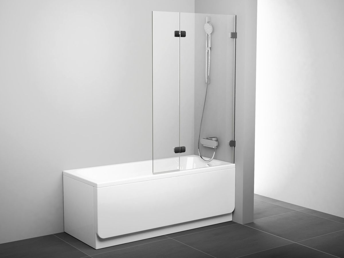 Vonios sienelės BVS2-100 R chromas+stiklas Transparent 7UPA0A00Z1