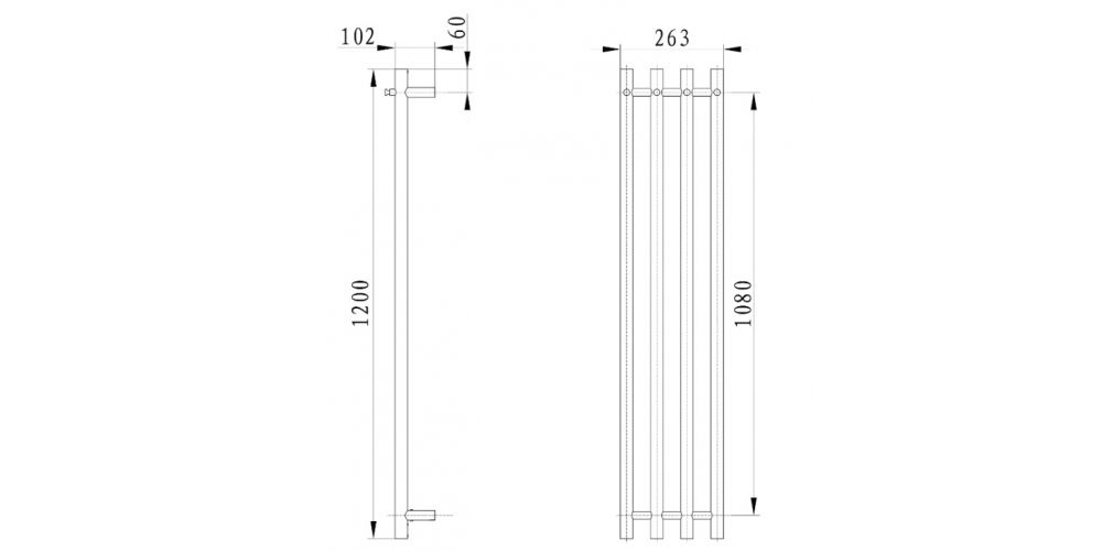 Elektrinis rankšluosčių džiovintuvas Sapho Papinado 26,3x120 cm, chromas Elektrinis rankšluosčių džiovintuvas Sapho Papinado 26,3x120 cm, chromas