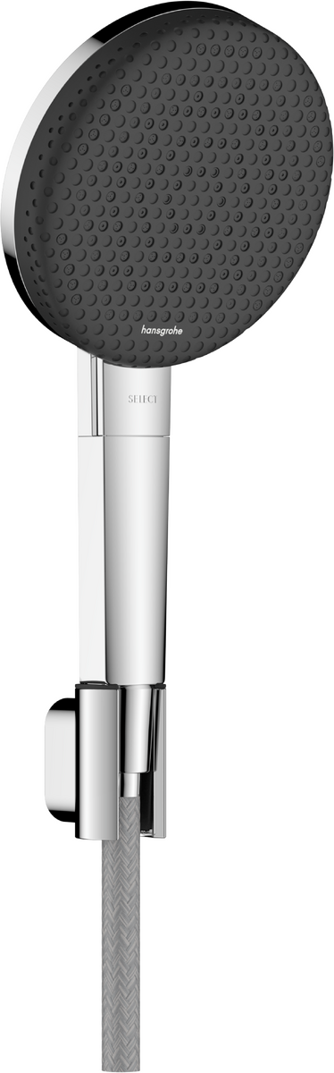 Hansgrohe Raindance Alive Select S 125 3jet EcoSmart dušo komplektas su laikikliu ir 160 cm Designflex žarna,, chromas, 24611000