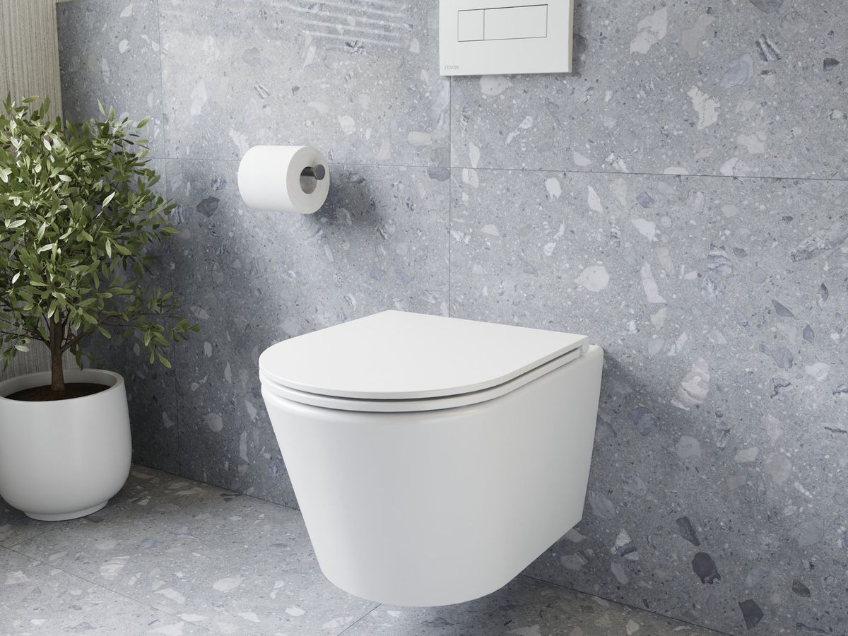 Pakabinamas ant sienos WC Ravak Flow RimOff set, baltas, X01985