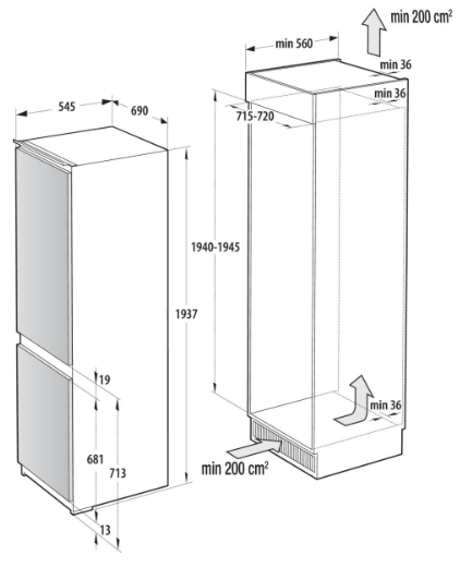 Šaldytuvas GORENJE NRKI619D61WFE Šaldytuvas GORENJE NRKI619D61WFE