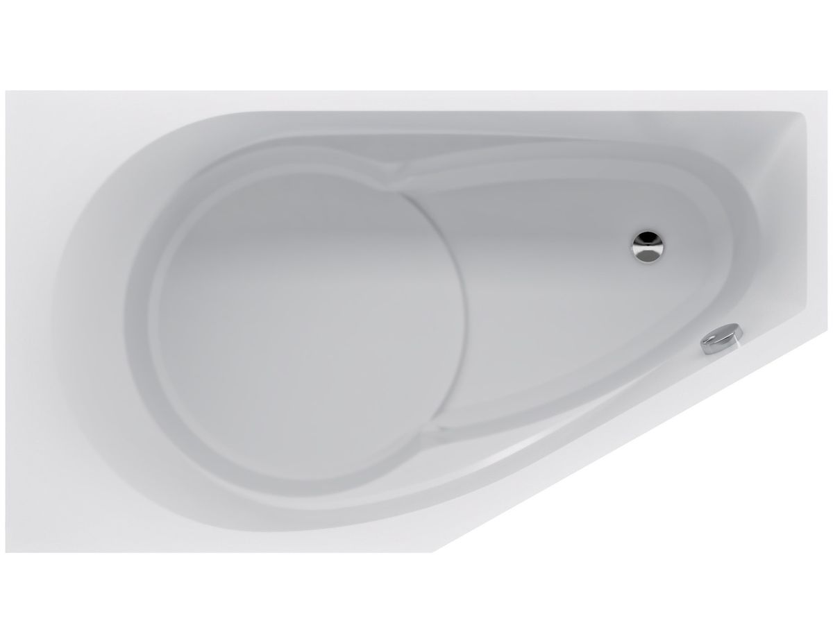 Akrilinė vonia Riho Yukon 160x90 cm, balta, dešinė, B008001005