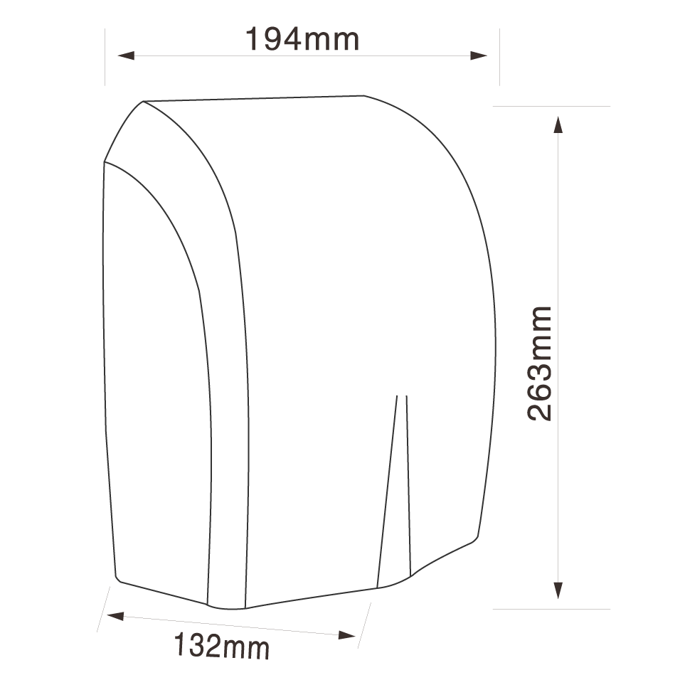 Rankų džiovintuvas Faneco Ministral PRO D1500PRW, baltas