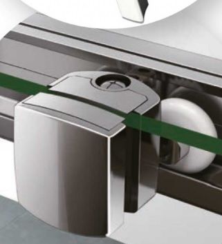 Pusapvalė dušo kabina RIHO Hamar 2.0 R309 90x90x200 cm, R-550, chromo rėmas / skaidrus stiklas, G007002120+dovana