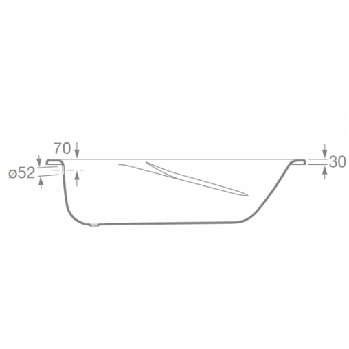 Plieninė stačiakampė vonia Roca Princess-N 160 cm