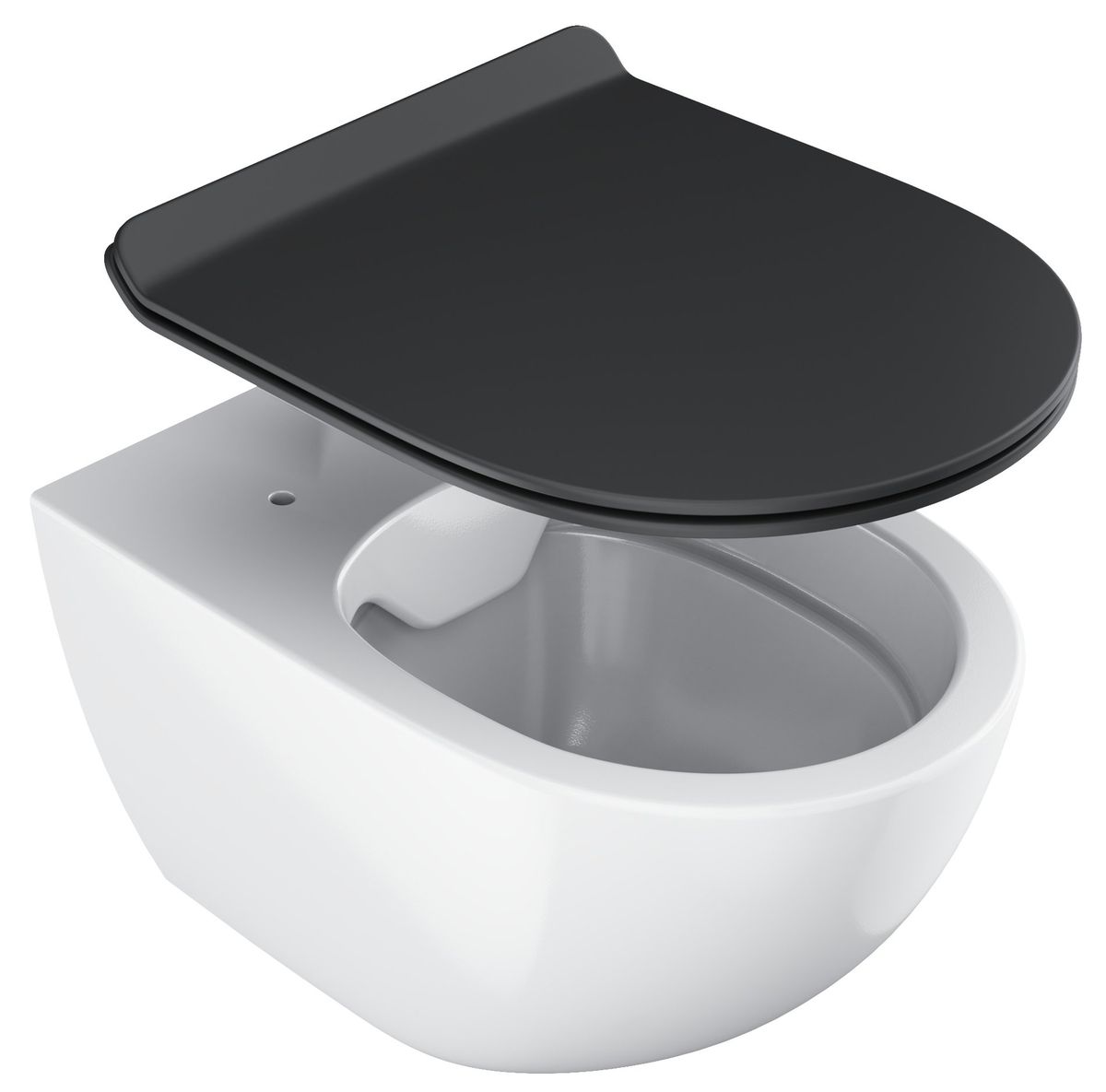 WC unitazo dangtis Ravak Vita, juodas, X01862