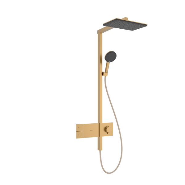 Dušo sistema HANSGROHE Raindance Alive Q 1jet su termostatu, šlifuotos bronzos, 24580140
