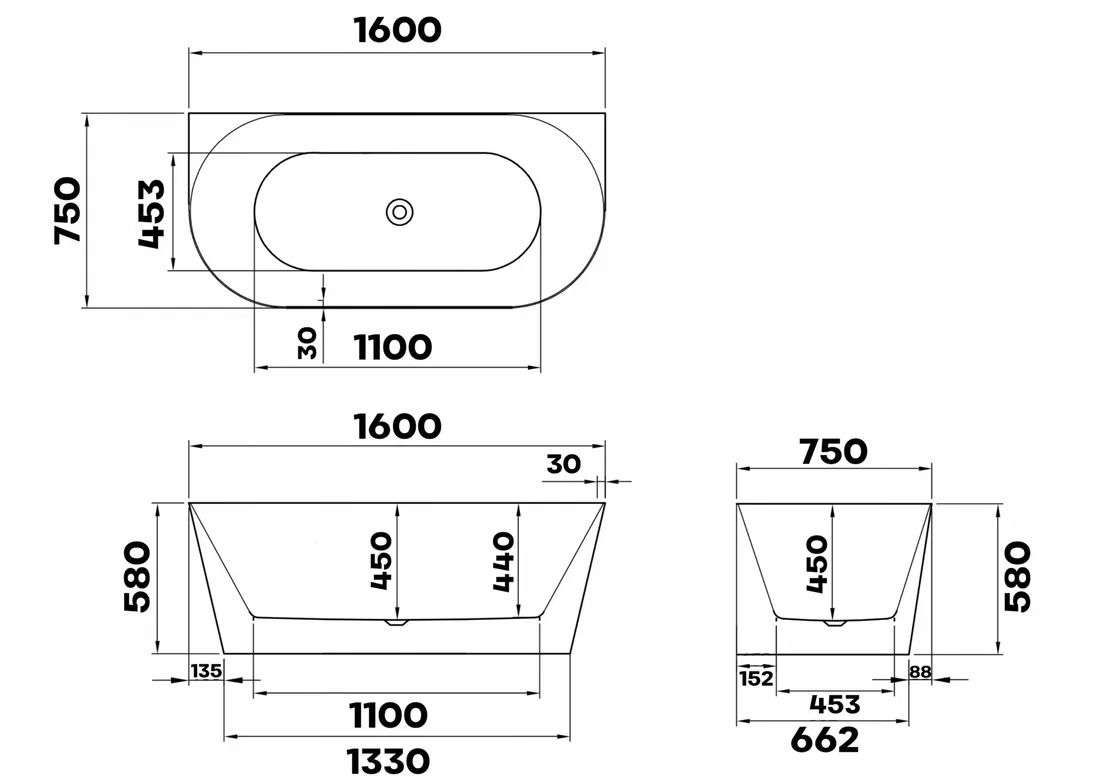 Vonia Braider RESTIA SLIM glaudžiama prie sienos 1600*750 mm balta su chromuotu sifonu Vonia Braider RESTIA SLIM glaudžiama prie sienos 1600*750 mm balta su chromuotu sifonu