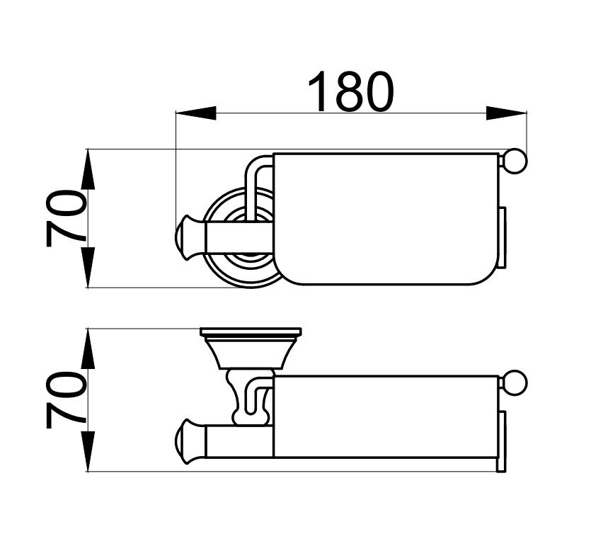 WC popieriaus laikiklis Stilhaus Smart, su dangteliu, bronza SM11C25 WC popieriaus laikiklis Stilhaus Smart, su dangteliu, bronza SM11C25
