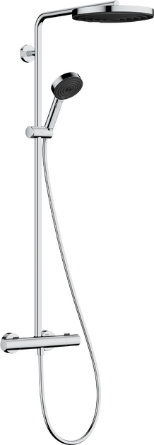 Dušo sistema HANSGROHE Pulsify S Puro 260 1jet su Ecostat Fine termostatu ir rankiniu dušeliu 3jet, chromas, 24236000 Dušo sistema HANSGROHE Pulsify S Puro 260 1jet su Ecostat Fine termostatu ir rankiniu dušeliu 3jet, chromas, 24236000