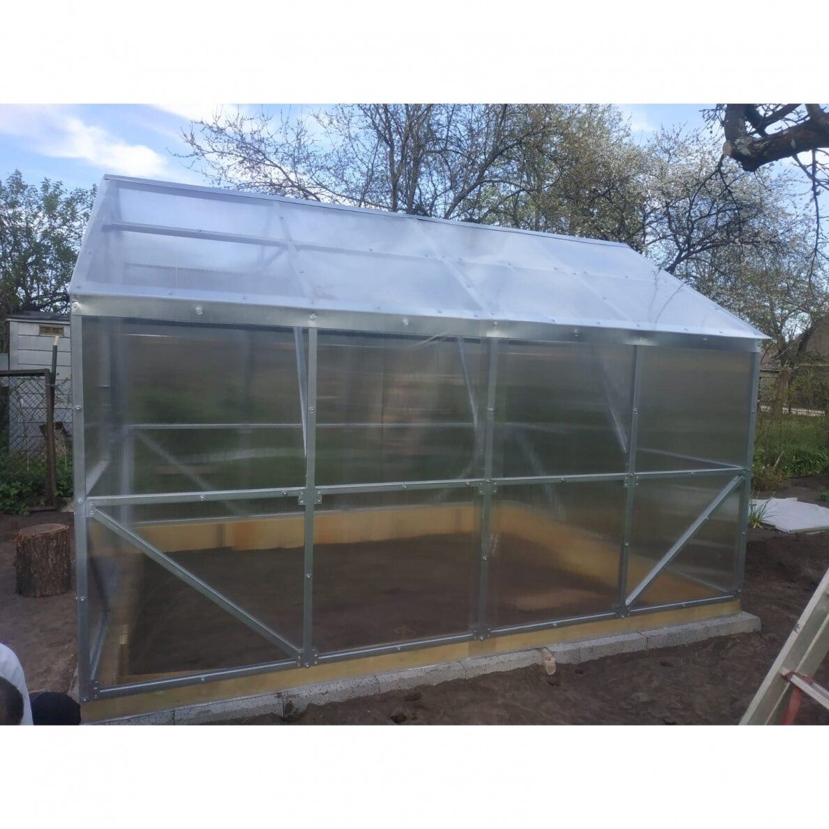Šiltnamis CLASIC (plotis 2,5m) NANO polikarbonatas 4 mm, 8m