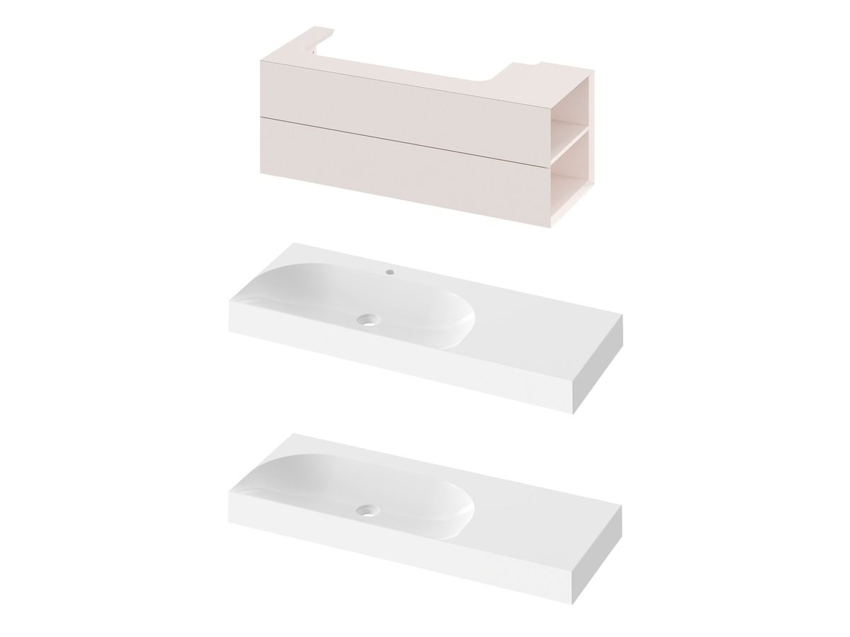 Spintelė po praustuvu Ravak SD Lite 120 D Alabaster Pink X000001896