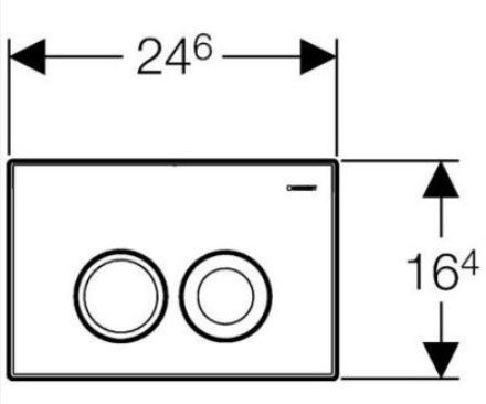 WC klavišas Geberit DELTA 21 baltas 115125111