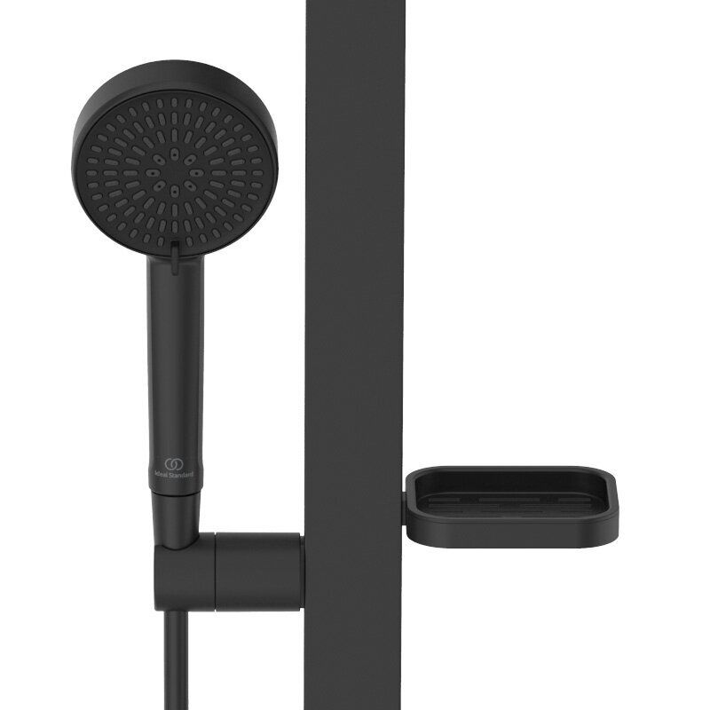 Dušo komplektas Ideal Standard ALU+, juoda matinė, BD586XG