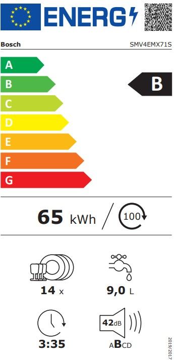 Įmontuojama indaplovė Bosch Serija 4, SMV4EMX71S Įmontuojama indaplovė Bosch Serija 4, SMV4EMX71S