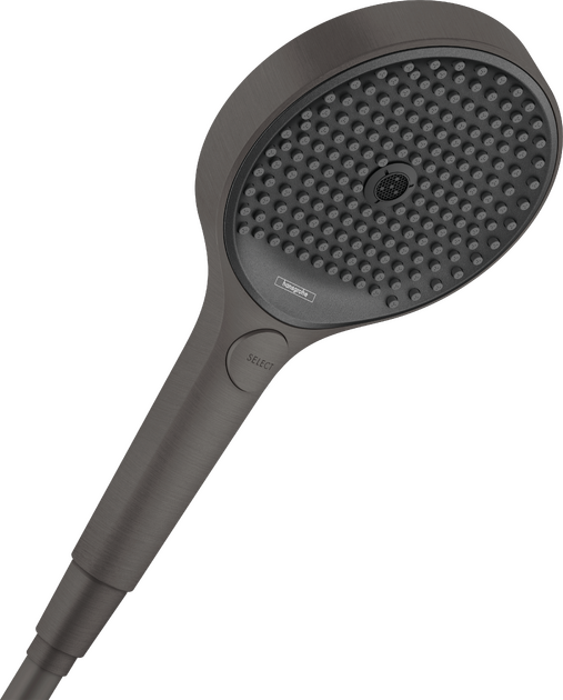 Rankinis dušelis HANSGROHE Rainfinity 130 3jet EcoSmart, Brushed Black Chrome, 26865340 Rankinis dušelis HANSGROHE Rainfinity 130 3jet EcoSmart, Brushed Black Chrome, 26865340