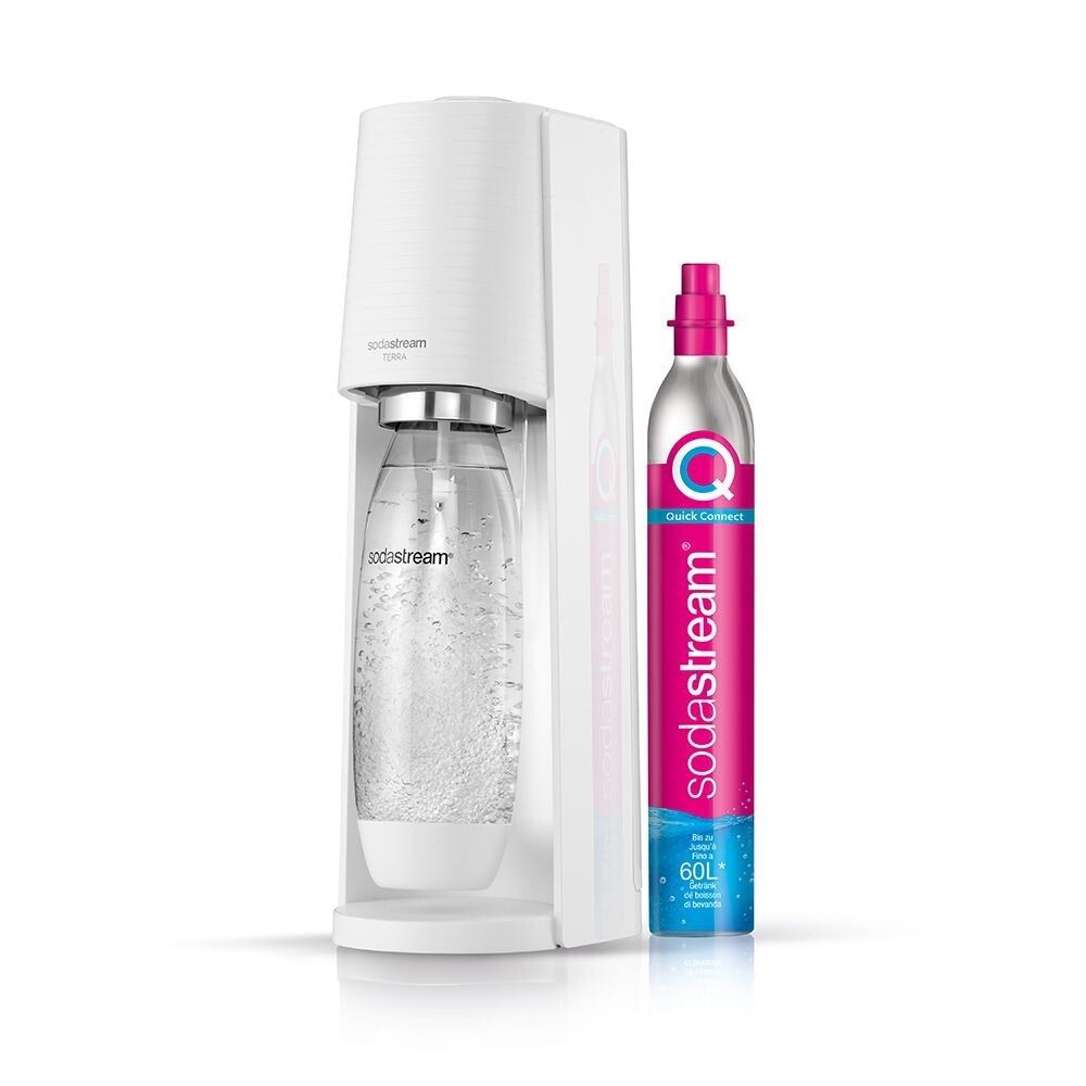 Gazuotų gėrimų gaminimo aparatas SodaStream Terra baltas Gazuotų gėrimų gaminimo aparatas SodaStream Terra baltas