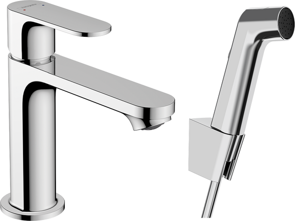 Praustuvo maišytuvas HANSGROHE Rebris S 110 su bidė dušeliu ir 160 cm žarna, chromuotas, 72215000 Praustuvo maišytuvas HANSGROHE Rebris S 110 su bidė dušeliu ir 160 cm žarna, chromuotas, 72215000