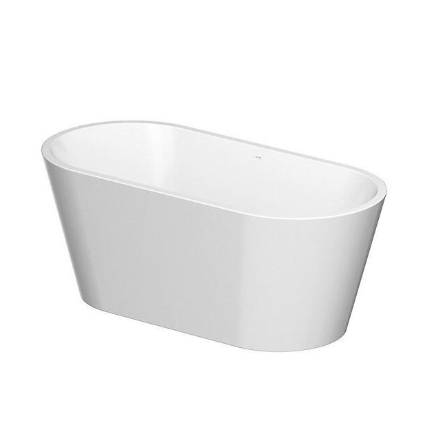 Laisvai statoma vonia Cersanit Crea 160x75 cm su grindiniu vonios maišytuvu Crea, balta, S601-141