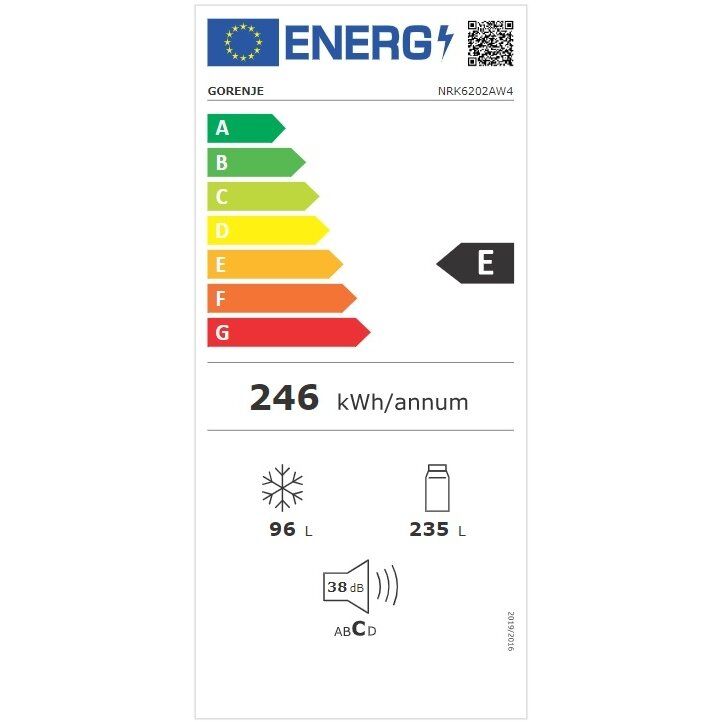 Šaldytuvas Gorenje NRK6202AW4