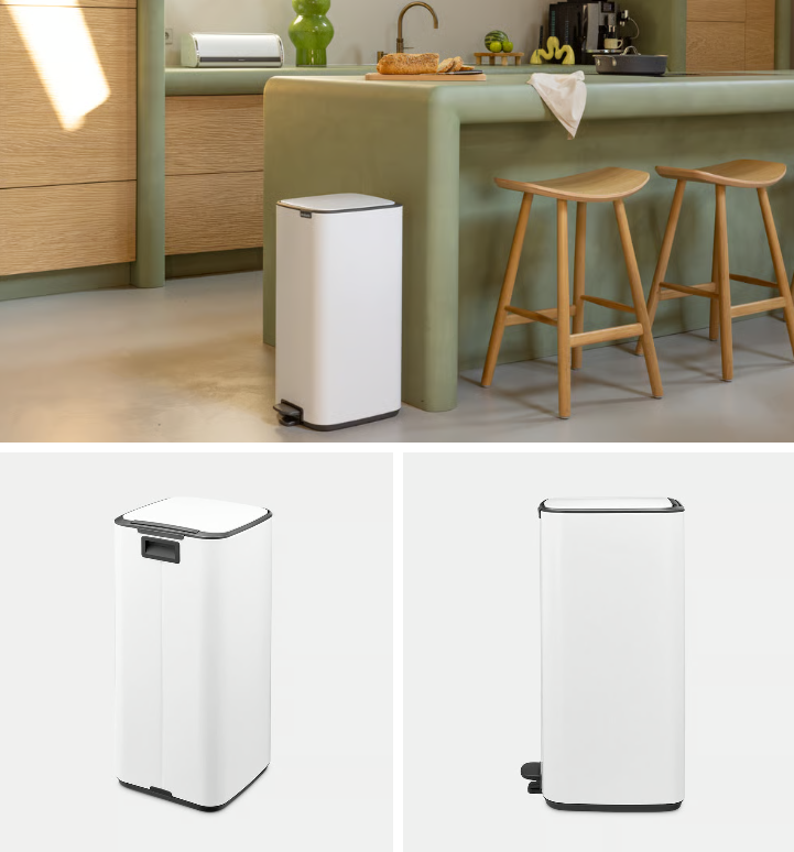 Šiukšlių dėžė Brabantia Bo, 30L., Balta, 236921