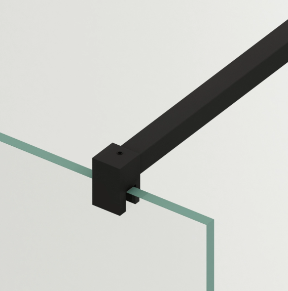 Dušo sienelė Balneo Walk-in Beira BLACK 120 cm juodos spalvos profiliu, K0101010110-8