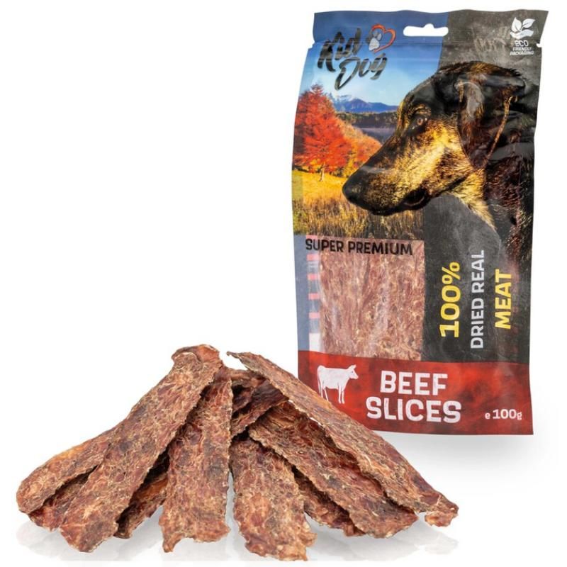 KIDDOG 100% liofilizuotos jautienos juostelės 100g KIDDOG 100% liofilizuotos jautienos juostelės 100g
