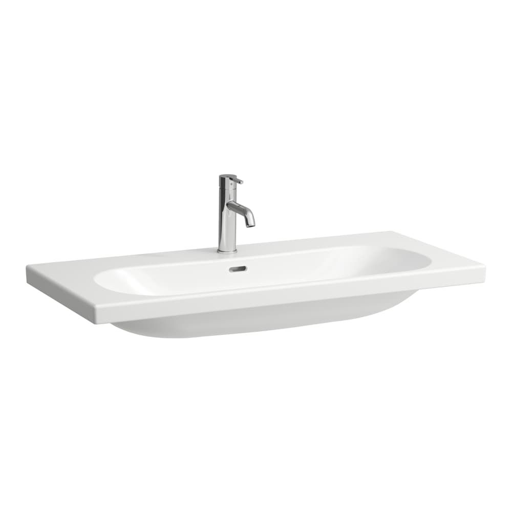 Praustuvas baldinis LUA 100x46 cm, baltas su LCC H8100894001041
