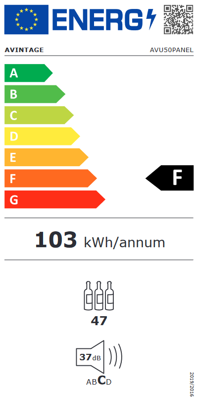 Vyno šaldytuvas Avintage AVU50PANEL Vyno šaldytuvas Avintage AVU50PANEL