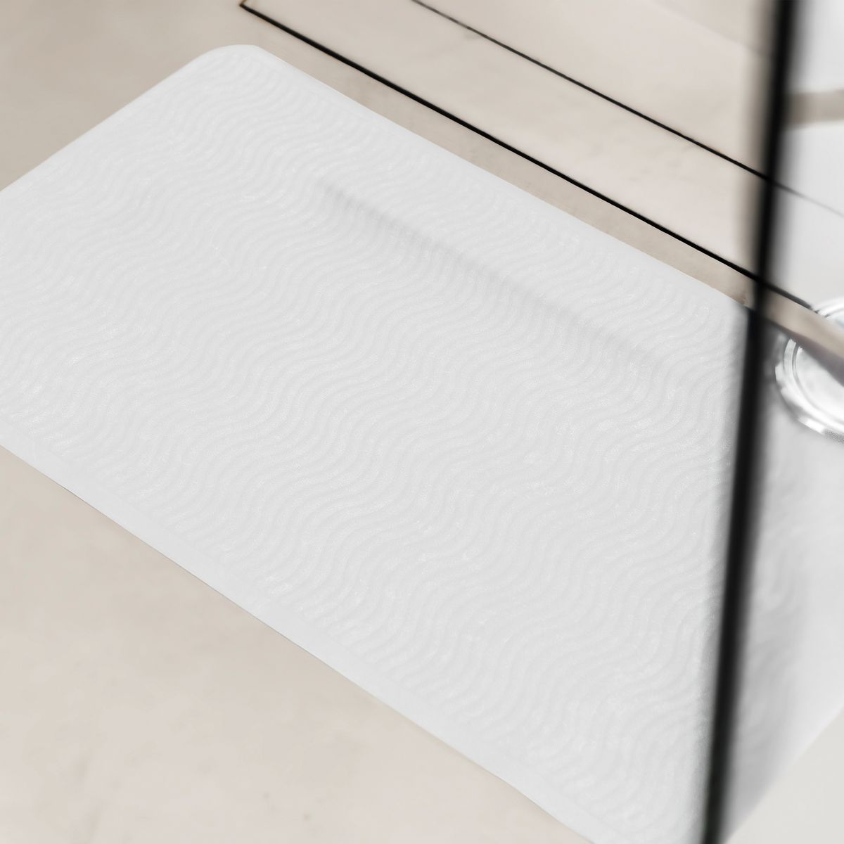 Neslystantis vonios kilimėlis Sorema, 41x72cm, baltas, 1000021420003