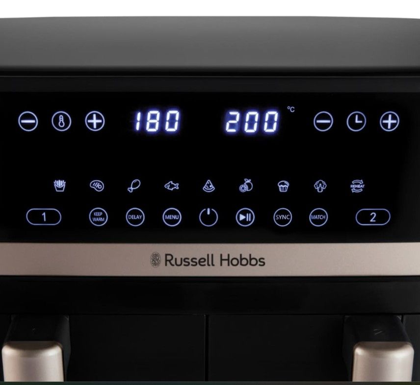 Karšto oro gruzdintuvė Russell Hobbs Satisfry Air 9L Dual Basket, 27680-56 Karšto oro gruzdintuvė Russell Hobbs Satisfry Air 9L Dual Basket, 27680-56
