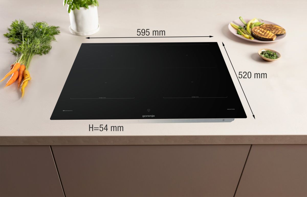 Įmontuojama indukcinė kaitlentė Gorenje G800, GI6443BSCWF, 60 cm
