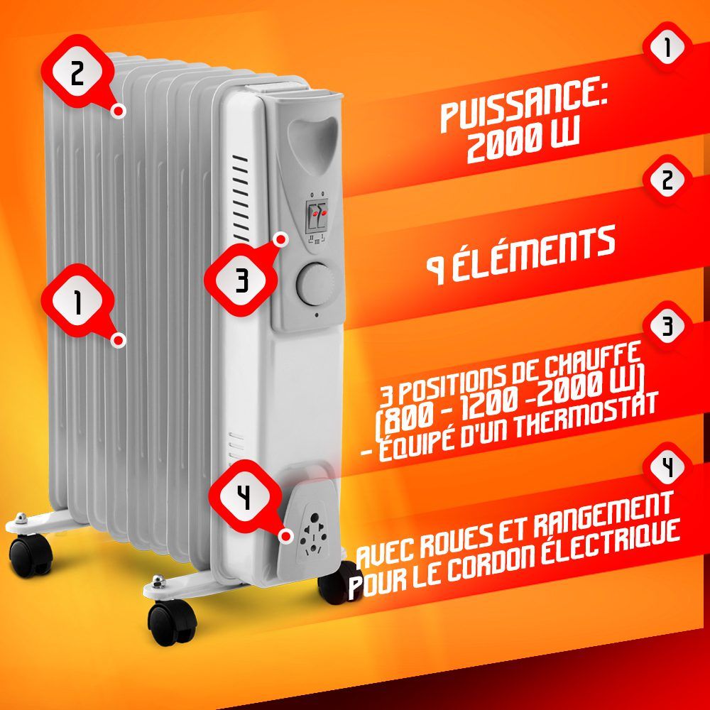 Tepalinis šildytuvas Warmtech, 2000 W Tepalinis šildytuvas Warmtech, 2000 W