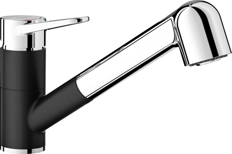 Plautuvės maišytuvas BLANCO WEGA-S II Juoda/chrome HD