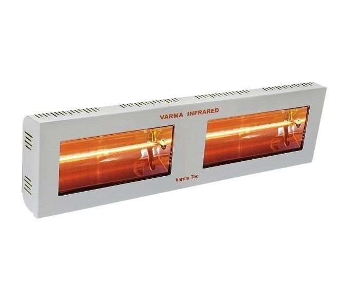 Halogeniniai infraraudonųjų spindulių šildytuvai VARMA 400/2,V400/2-40X5FM, 4000 W, pilkas