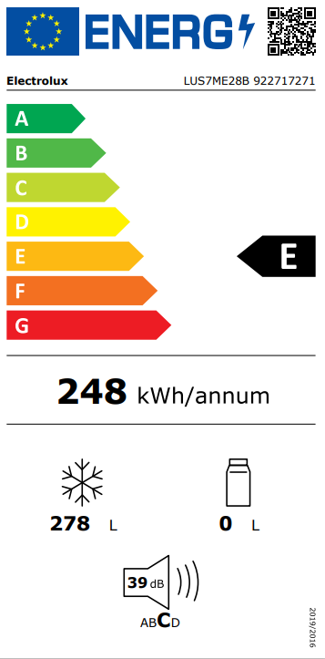 Šaldiklis ELECTROLUX LUS7ME28B