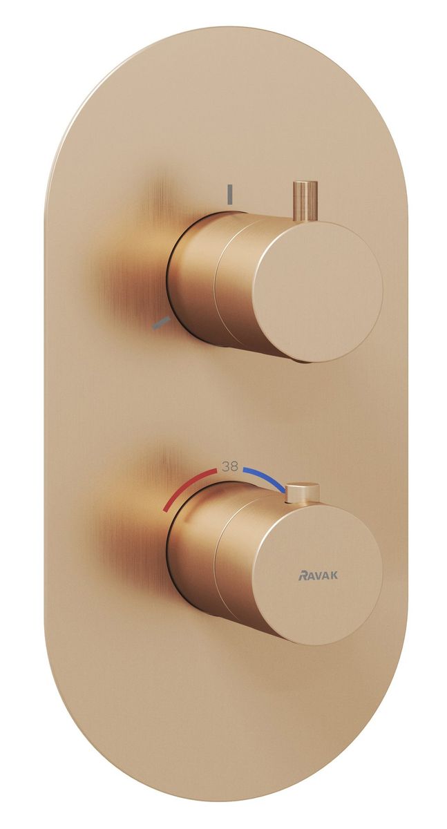 Ravak Espirit Termostatinis potinkinis maišytuvas 3 funkcijų be korpuso, Rose Gold Brushed X070363