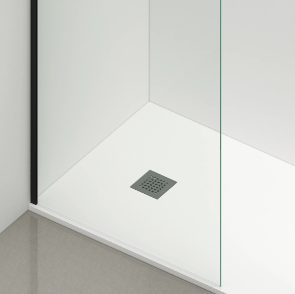 Dušo sienelė Balneo Walk-in Beira BLACK 100 cm juodos spalvos profiliu, K0101010110-6