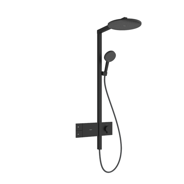 Termostatinė dušo sistema Hansgrohe Raindance Alive S 300 1jet su ShowerSelect Comfort, juoda matinė, 24582670 Termostatinė dušo sistema Hansgrohe Raindance Alive S 300 1jet su ShowerSelect Comfort, juoda matinė, 24582670