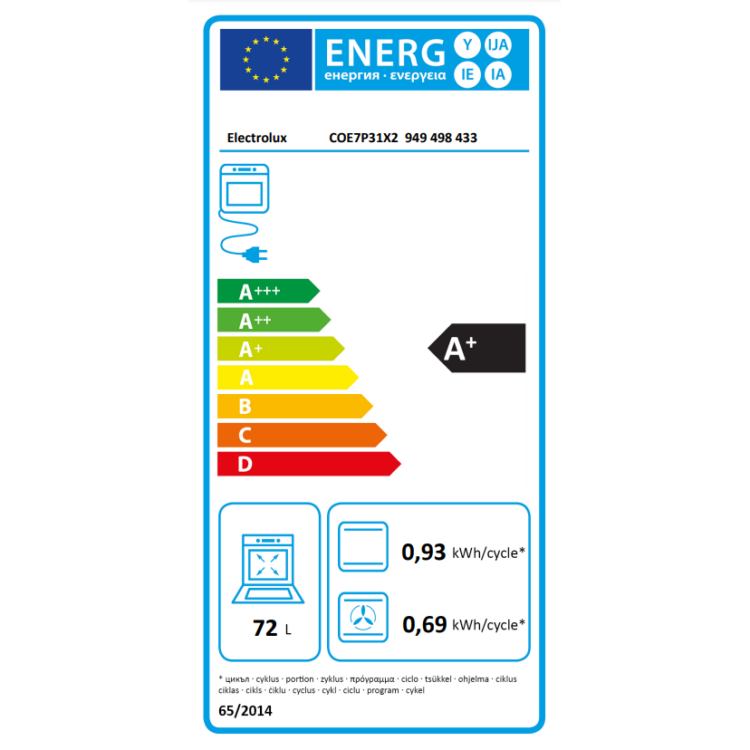 Elektrinė orkaitė Electrolux COE7P31X2