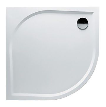 Pusapvalis dušo padėklas Riho Kolping 100x100 cm su kojelėmis ir sifonu