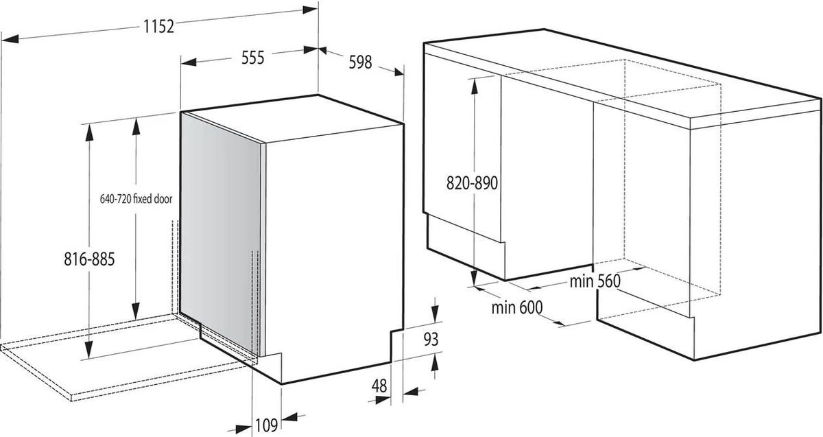 Įmontuojama indaplovė Gorenje GV643E91, 44.8 cm Įmontuojama indaplovė Gorenje GV643E91, 44.8 cm