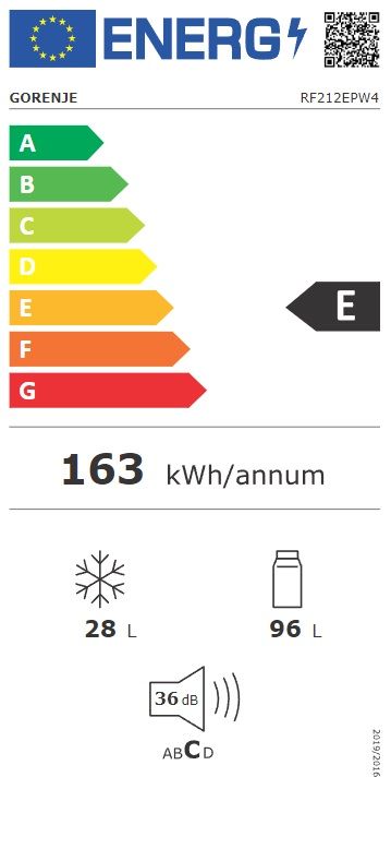 Šaldytuvas GORENJE RF212EPW4