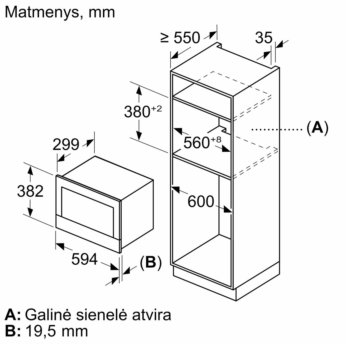 Įmontuojama mikrobangų krosnelė Bosch BFL9221B1 Įmontuojama mikrobangų krosnelė Bosch BFL9221B1